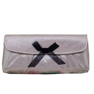 BVLGARI Parfums Gold Shimmer Metallic Mini Clutch w/ Snap Closure